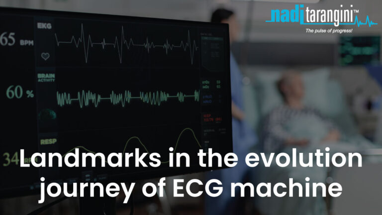 Landmarks in the evolution journey of ECG machine.